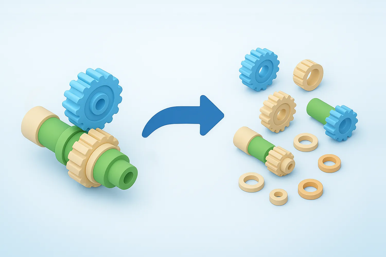 How to Split STP Assemblies into Individual Parts? STP Assemblies Illustration
